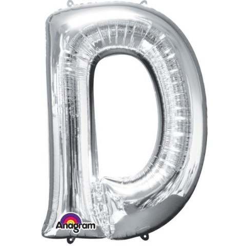 Balon foliowy Amscan balon mini literka d srebrna (3301701) Balon foliowy Amscan balon mini literka d srebrna (3301701)
