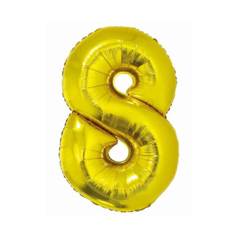 Balon foliowy Godan Smart cyfra 8 złota 76cm (CH-SZL8) Balon foliowy Godan Smart cyfra 8 złota 76cm (CH-SZL8)