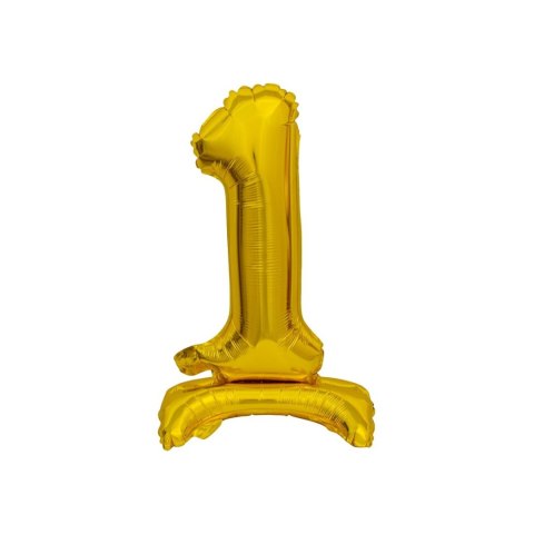 Balon foliowy Godan cyfra 1 stojąca 38cm, złota (BC-AZT1) Balon foliowy Godan cyfra 1 stojąca 38cm, złota (BC-AZT1)