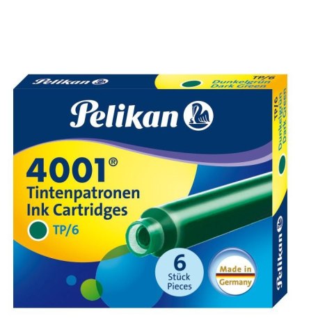 Naboje Pelikan TP/6 300087 zielony ciemny (400142563) Naboje Pelikan TP/6 300087 zielony ciemny (400142563)