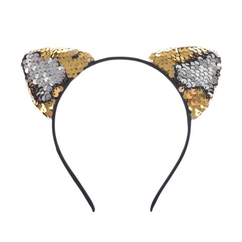 Opaska Kot disco z cekinami dwustronnymi. Arpex (SR2657)