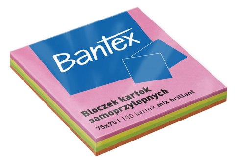 Notes samoprzylepny (karteczki) Bantex mix 100k [mm:] 75x75 (400086389)