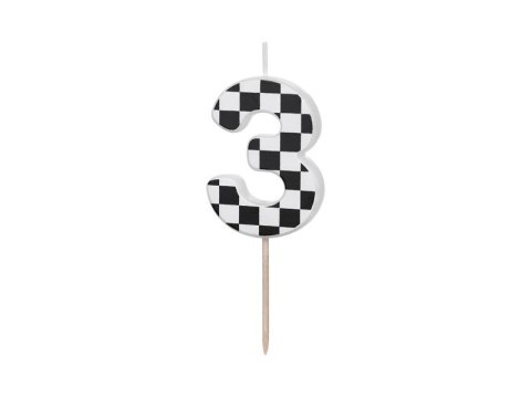 Świeczka urodzinowa Partydeco Cyferka 3, 5.5 cm, mix (SCU7-3) Świeczka urodzinowa Partydeco Cyferka 3, 5.5 cm, mix (SCU7-3)