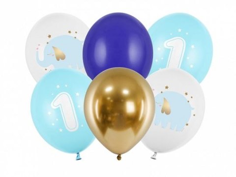 Balon gumowy Partydeco Roczek,Pastel Light Blue niebieska 300mm (SB14P-322-001J-6) Balon gumowy Partydeco Roczek,Pastel Light Blue niebieska 300mm (SB14P-322-001J-6)