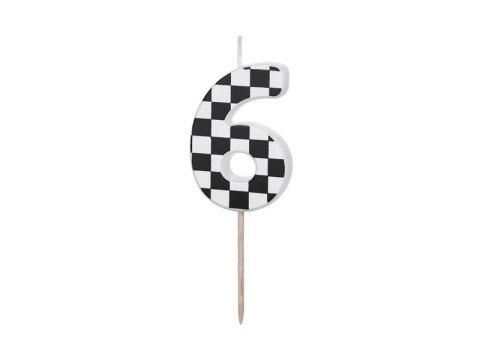 Świeczka urodzinowa Partydeco Cyferka 6, 5.5 cm, mix (SCU7-6) Świeczka urodzinowa Partydeco Cyferka 6, 5.5 cm, mix (SCU7-6)