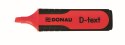 Zakreślacz Donau D-Text czerwony 1,0-5,0mm (7358001PL-04)