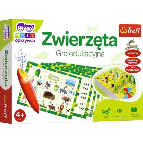 Gra edukacyjna Zwierzęta Mały Odkrywca i Magiczny Ołówek Zwierzęta Magiczny ołówek Trefl (02111) Gra edukacyjna Zwierzęta Mały Odkrywca i Magiczny Ołówek Zwierzęta Magiczny ołówek Trefl (02111)
