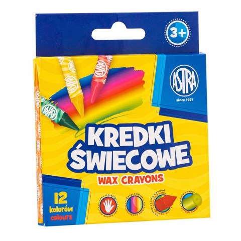 Kredki świecowe Astra Baby okrągłe 12 kol. (316023006) Kredki świecowe Astra Baby okrągłe 12 kol. (316023006)