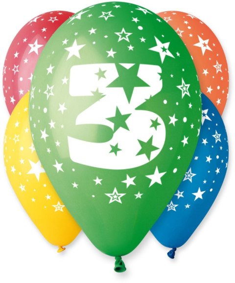 Balon gumowy Z NADRUKIEM 5 szt mix Godan (GS110/3) Balon gumowy Z NADRUKIEM 5 szt mix Godan (GS110/3)