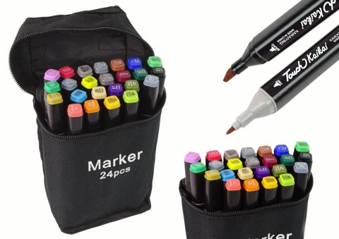 Marker specjalistyczny Zestaw Pisaków Markerów Touch 24 Szt Torba Markery Alkoholowe mix mixmm okrągła/ścięta końcówka Lean (128 Marker specjalistyczny Zestaw Pisaków Markerów Touch 24 Szt Torba Markery Alkoholowe mix mixmm okrągła/ścięta końcówka Lean (128