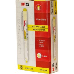 Zakreślacz M&G Fluo-Click automatyczny żółty 1,0-4,0mm (AHM27371)
