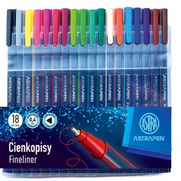 Cienkopis Astrapen trójkątne mix 0,4mm 18kol. (202023003)