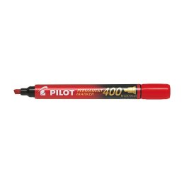 Marker permanentny Pilot czerwony ścięta końcówka (SCA-400-R)