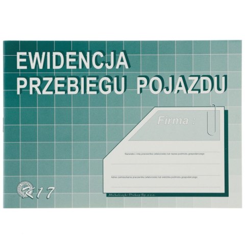 Druk offsetowy Michalczyk i Prokop Ewidencja przebiegu pojazdów (bez kosztów) A5 A5 32k. (K17) Druk offsetowy Michalczyk i Prokop Ewidencja przebiegu pojazdów (bez kosztów) A5 A5 32k. (K17)