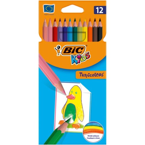 Kredki ołówkowe Bic Kids Tropicolors 2 12 kol 12 kol. (832568) Kredki ołówkowe Bic Kids Tropicolors 2 12 kol 12 kol. (832568)
