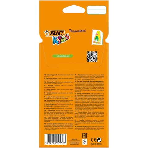 Kredki ołówkowe Bic Kids Tropicolors 2 12 kol 12 kol. (832568) Kredki ołówkowe Bic Kids Tropicolors 2 12 kol 12 kol. (832568)