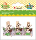 Ozdoba drewniana Craft-Fun Series klamerki króliki z koszykiem Titanum (2324040)