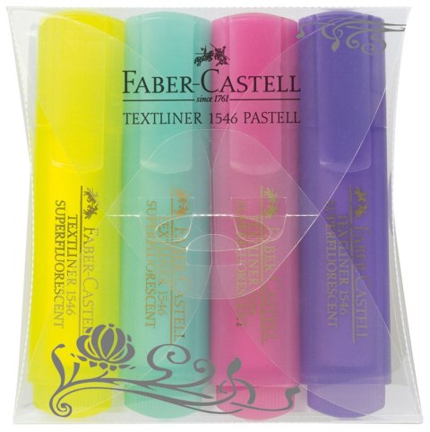 Zakreślacz Faber Castell Pastel 4 kolory (FC154610) Zakreślacz Faber Castell Pastel 4 kolory (FC154610)