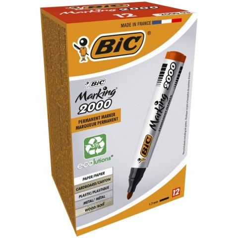 Marker permanentny Bic Marking 2000 czerwony 1,5mm okrągła końcówka (8209133) Marker permanentny Bic Marking 2000 czerwony 1,5mm okrągła końcówka (8209133)