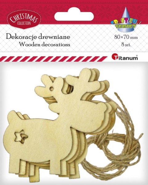 Ozdoba drewniana Titanum Craft-Fun Series zawieszki renifery (5903714533725) Ozdoba drewniana Titanum Craft-Fun Series zawieszki renifery (5903714533725)