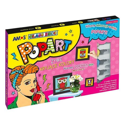 Farba do malowania na szkle Amos POPART kolor: różne 22ml 5 kolor. (PA22P6-F) Farba do malowania na szkle Amos POPART kolor: różne 22ml 5 kolor. (PA22P6-F)