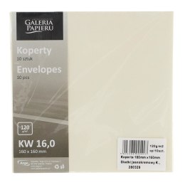 Koperta Galeria Papieru gładki kremowa [mm:] 160x160 (280329) 10 sztuk