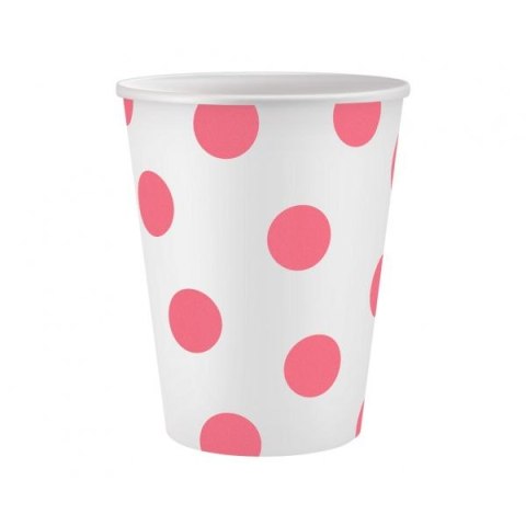 Kubek jednorazowy Godan Groszki różowe 6szt. papier 250ml (PW-KPGR) Kubek jednorazowy Godan Groszki różowe 6szt. papier 250ml (PW-KPGR)