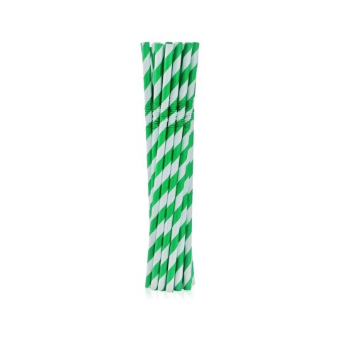 Słomka Godan papierowe, łamane, zielone paski 6x200 mm/12szt. 12 szt (RP-LZ12) Słomka Godan papierowe, łamane, zielone paski 6x200 mm/12szt. 12 szt (RP-LZ12)