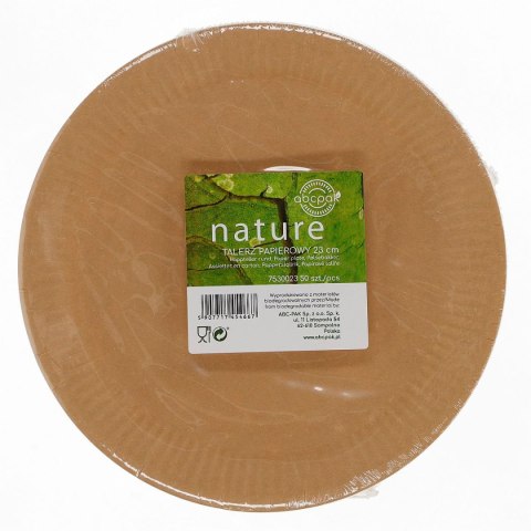 Talerz jednorazowy (nd) papier śr. 230mm 50 szt Talerz jednorazowy (nd) papier śr. 230mm 50 szt