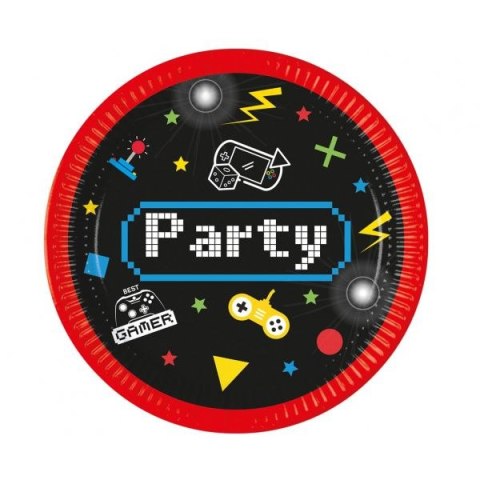 Talerz jednorazowy Godan TALERZ PAPIEROWY Gaming Party papier śr. 230mm 8 szt (93769) Talerz jednorazowy Godan TALERZ PAPIEROWY Gaming Party papier śr. 230mm 8 szt (93769)