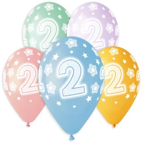 Balon gumowy Godan Premium Hel z nadrukiem 2, 13 cali/5 sztuk mix 330mm 13cal (GS120/2) Balon gumowy Godan Premium Hel z nadrukiem 2, 13 cali/5 sztuk mix 330mm 13cal (GS120/2)