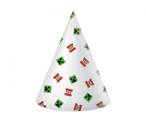 Czapka party Godan Minecraft 6 szt. mix papier (95660) Czapka party Godan Minecraft 6 szt. mix papier (95660)