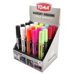 Marker specjalistyczny Toma biały kredowy biały 4,5mm okrągła końcówka (To-292)