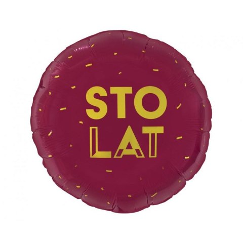 Balon foliowy Sto Lat (bordowy) 18cal Godan (FG-OSLB) Balon foliowy Sto Lat (bordowy) 18cal Godan (FG-OSLB)