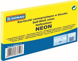Notes samoprzylepny (karteczki) Donau Neon żółty 100k [mm:] 127x76 (7588011-11)