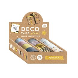 Taśma ozdobna taśma samoprzylepna GLAM 15x5 [mm x m] mix Interdruk (5902277293015)