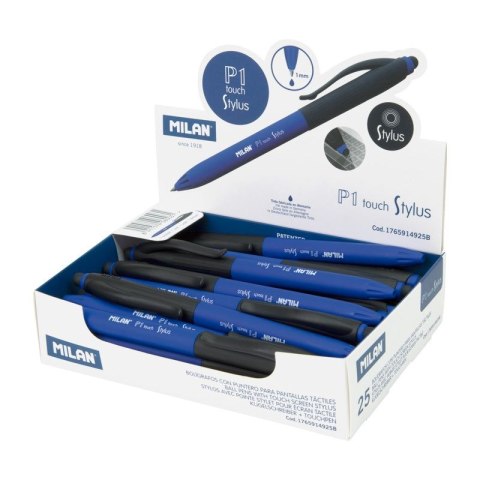 Długopis standardowy Milan P1 Stylus niebieski (1765914925B) Długopis standardowy Milan P1 Stylus niebieski (1765914925B)