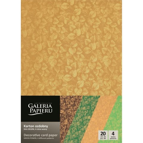 Papier ozdobny (wizytówkowy) Galeria Papieru Siła Zieleni A4 mix 200g (208920) Papier ozdobny (wizytówkowy) Galeria Papieru Siła Zieleni A4 mix 200g (208920)