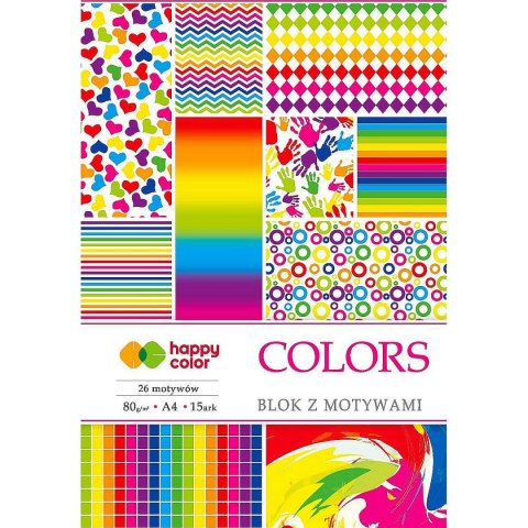 Zeszyt papierów kolorowych A4 80g 15k Happy Color (HA 3808 2030-C) Zeszyt papierów kolorowych A4 80g 15k Happy Color (HA 3808 2030-C)