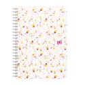 Kołozeszyt (kołobrulion) Oxford Floral A5 120k. 90g krata/tagi (400094951)