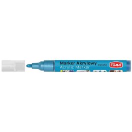 Marker specjalistyczny Toma akrylowy-niebierski jasny metaliczny niebieski metaliczny 2,5mm okrągła końcówka (TO-402)