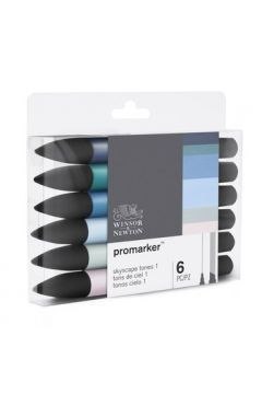 Marker specjalistyczny Winsor Zestaw 6szt skyscape mix (0290118)