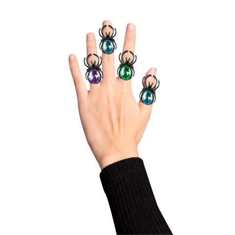 Ozdoba halloweenowa pierścionki - pająki (4 szt.) Arpex (HA2815) Ozdoba halloweenowa pierścionki - pająki (4 szt.) Arpex (HA2815)