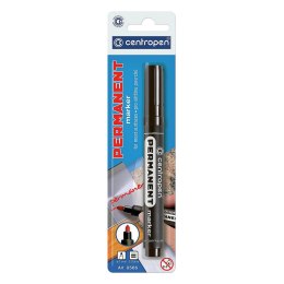 Marker permanentny Centropen czarny 2,5mm okrągła końcówka (8566)