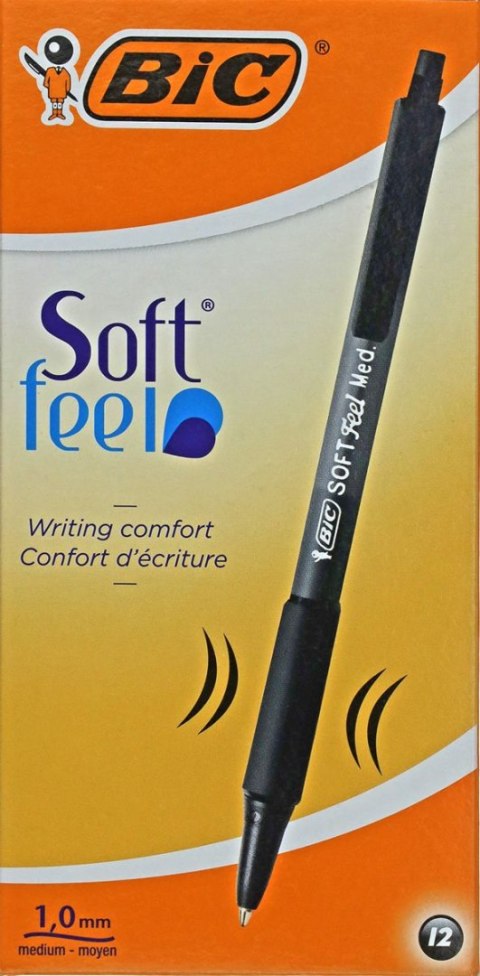 Długopis Bic SOFT FEELCLIC czarny czarny 1,0mm (837397) Długopis Bic SOFT FEELCLIC czarny czarny 1,0mm (837397)