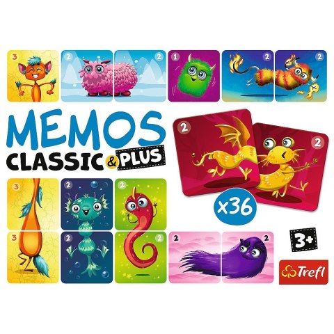 Gra pamięciowa Trefl Memos Classic & Plus, Cute Monsters (02273) Gra pamięciowa Trefl Memos Classic & Plus, Cute Monsters (02273)