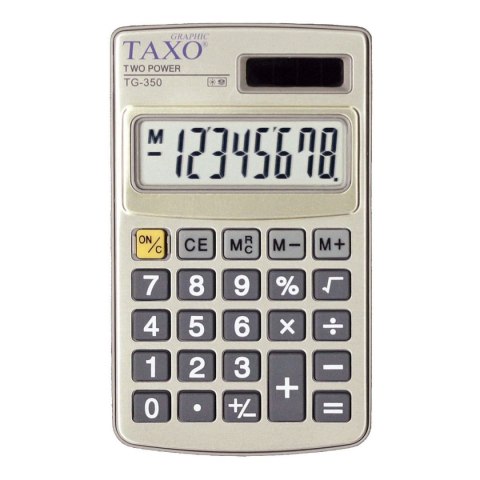Kalkulator kieszonkowy TG350 Taxo Graphik 8-pozycyjny Kalkulator kieszonkowy TG350 Taxo Graphik 8-pozycyjny