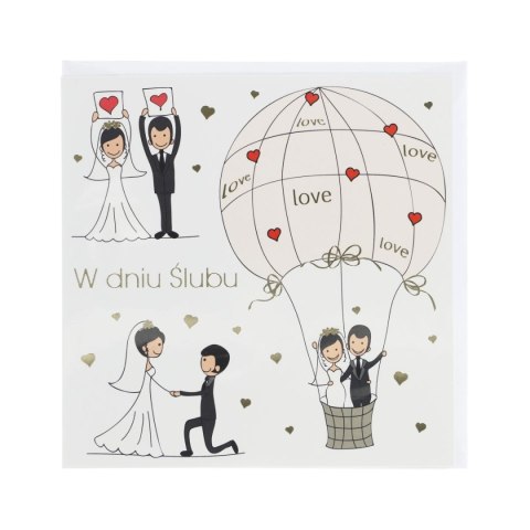 Kartka składana Ślub kw Pol-mak (KW)