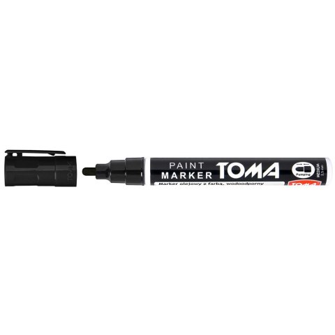 Marker olejowy Toma czarny 2,5mm okrągła końcówka (TO-440 3 2) Marker olejowy Toma czarny 2,5mm okrągła końcówka (TO-440 3 2)