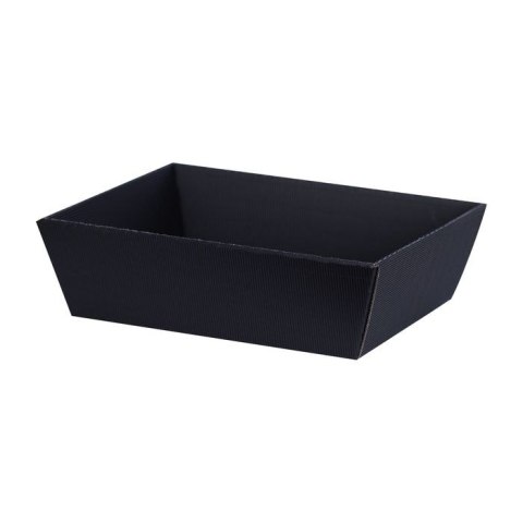 Kosz prezentowy Paw z czarnej tektury z otwartą falą 28 x 21,2 x 9,5 cm 10szt (GM-KC-2) Kosz prezentowy Paw z czarnej tektury z otwartą falą 28 x 21,2 x 9,5 cm 10szt (GM-KC-2)